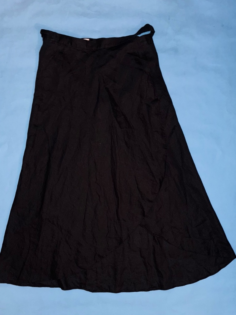 Aritzia Wilfred Skirt 100% Linen Black Wrap Midi Size Small Boho Chic EuroSummer - Picture 5 of 11